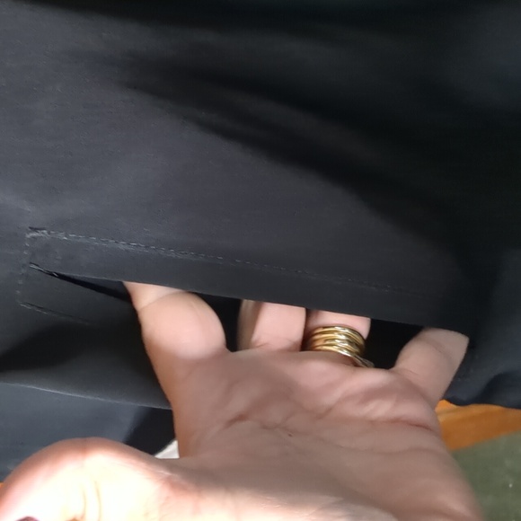 Reversible black/tan dbl pkt hooded long line quality made jacket coat 2way zip - Picture 9 of 14